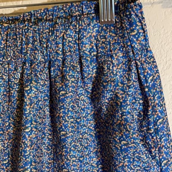 NWT See U Soon Anthropologie Blue Glitter Confetti High Waisted Shorts Sz 4 - Picture 4 of 13